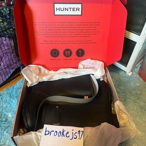 Hunter Women's Black Short Rain Boots